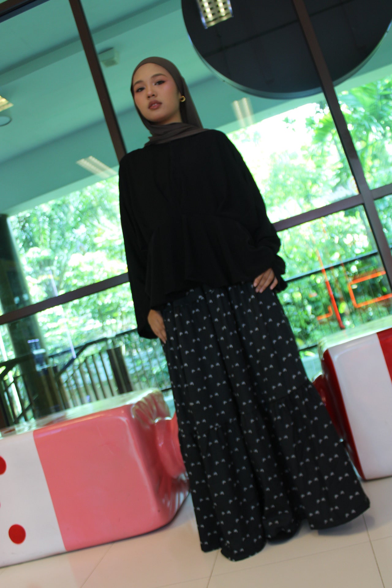 The Naomi Coord - Soft Top paired with unique skirt