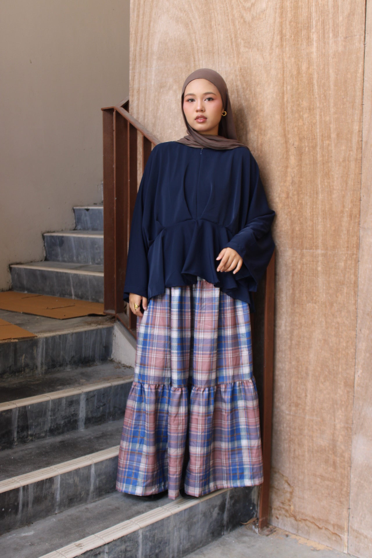 The Naomi Coord - Soft Top paired with unique skirt