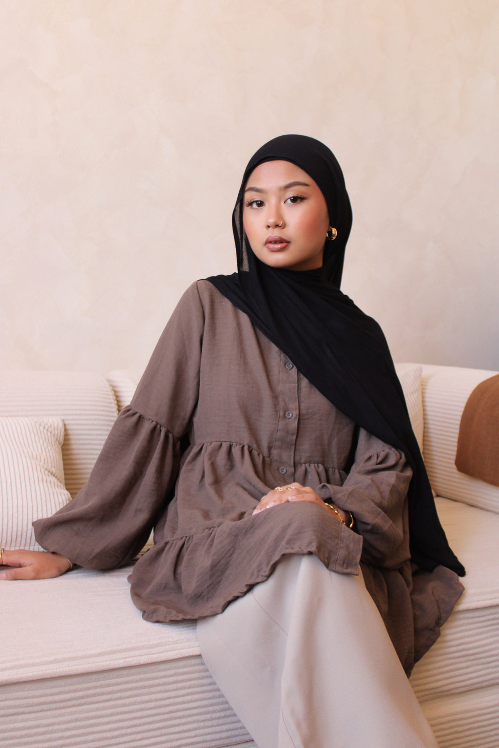 The Adora Tunic/Top - Natural Linen