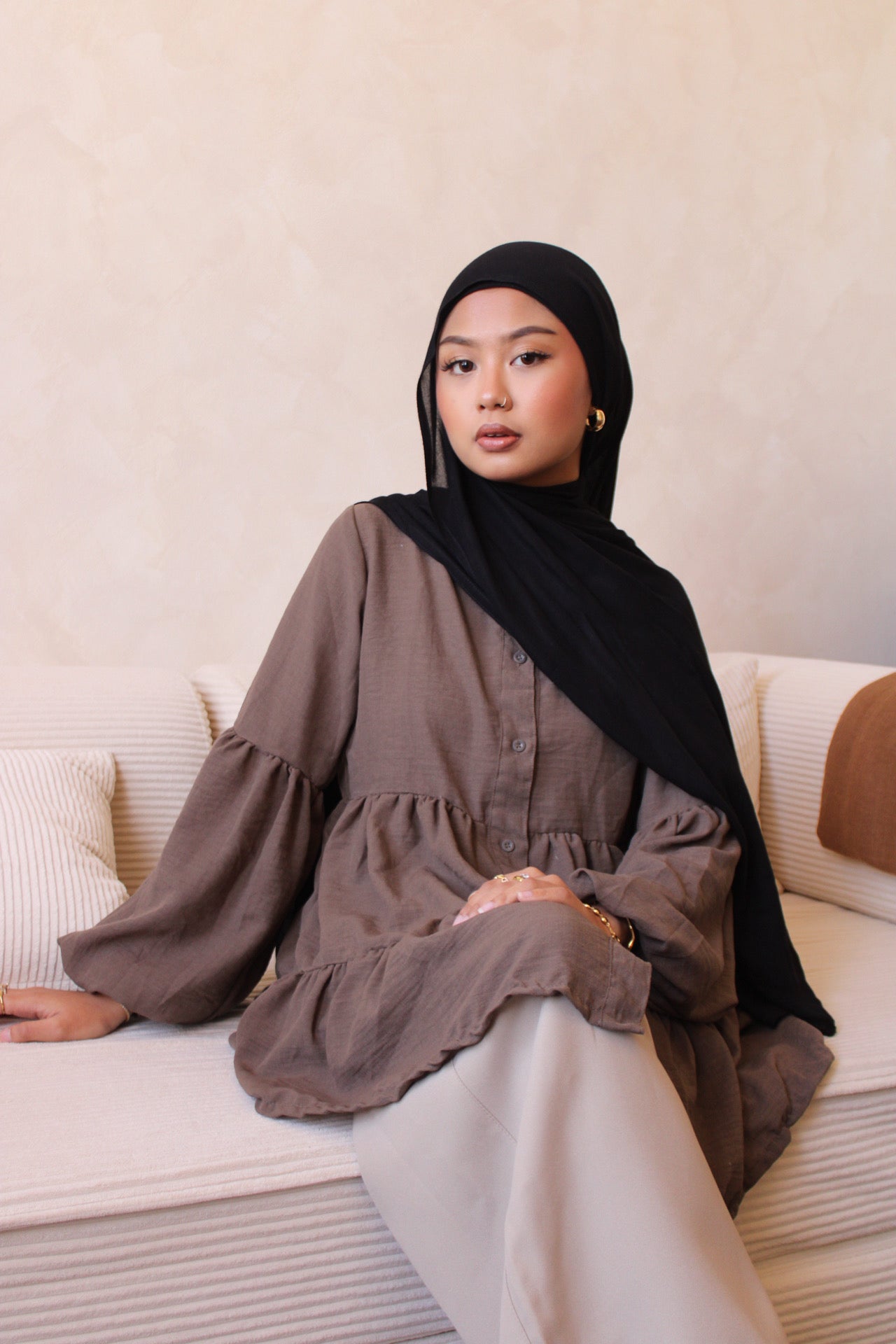 The Adora Tunic/Top - Natural Linen